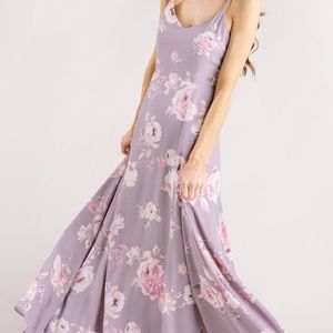 Sophie Lavender Floral Maxi DressMorning Lavender